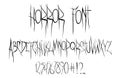 Horror Font, Alphabet, numbers and punctuation marks